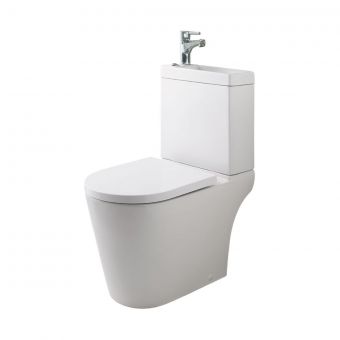 Essentials Elbe Short Projection Close Coupled Toilet with Basin and Tap