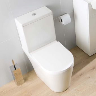 Essentials Elbe Rimless Short Projection Close Coupled Toilet