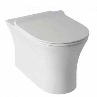 Essentials Falcom Rimless Comfort Height Back to Wall Toilet