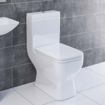 Essentials Zaysan Rimless Close Coupled Toilet