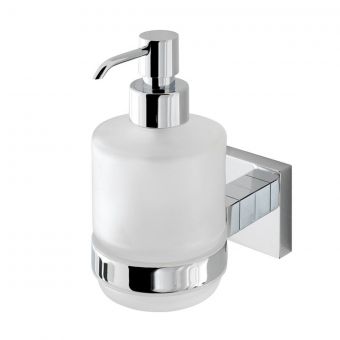 Essentials Solkan Glass Soap Dispenser in Chrome