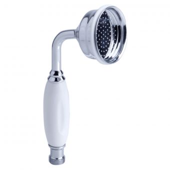 Essentials Traditional Shower Handset in Chrome and White