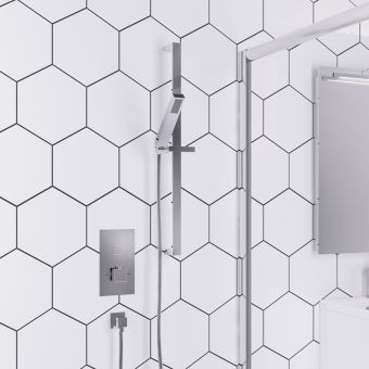 UK Bathrooms Essentials Shower Bundle 4 in Chrome