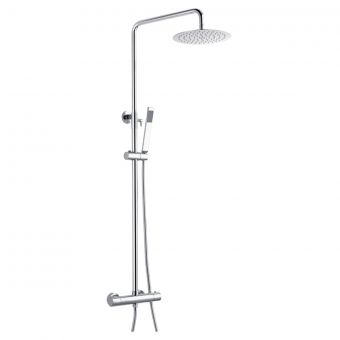 Essentials Shower Pole with Thermostat and Kit in Chrome