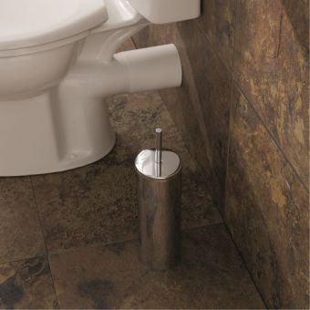 Essentials Lassa Metal Toilet Brush Holder in Chrome