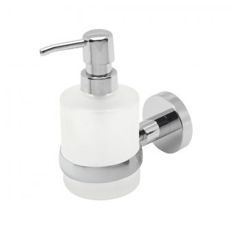 Essentials Lassa Glass Soap Dispenser in Chrome