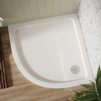 Amara Quadrant Shower Tray in White