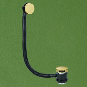 Amara Click-Clack Bath Waste with Overflow in Brushed Brass