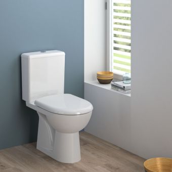Geberit Selnova Open Back Close Coupled WC With Bottom Outlet in White - 501040006