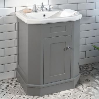 Burland Bath Co. Harbour 700mm Vanity Unit and Basin in Charcoal Grey