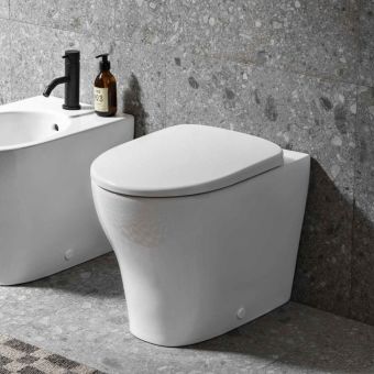 Geberit Selnova Back to Wall Pan and Soft Close Seat Pack in White - 502794001