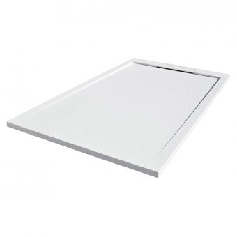 Tissino Giorgio Lux 800mm Rectangular Shower Tray in White Slate - Tray Size 1400 x 800