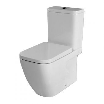 Essentials Fuchsia Close Coupled Toilet with Soft Close Seat