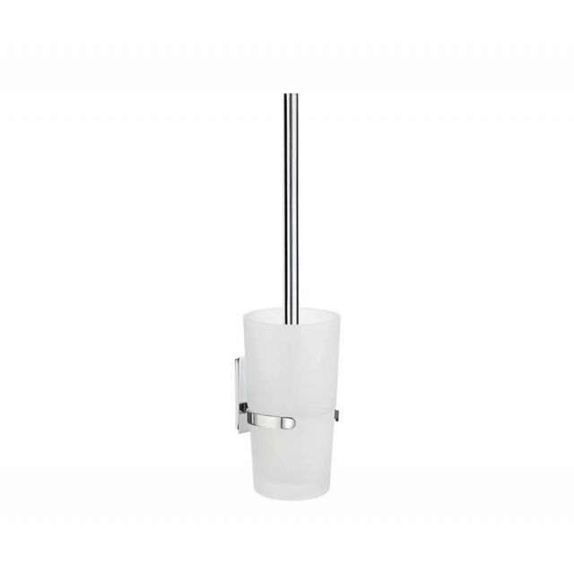 Smedbo Pool Toilet Brush including Container in Frosted Glass ZK333