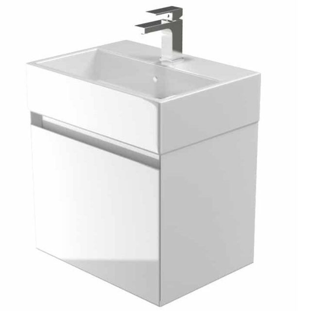 Saneux Podium Wall Mounted Vanity Unit with One Drawer 