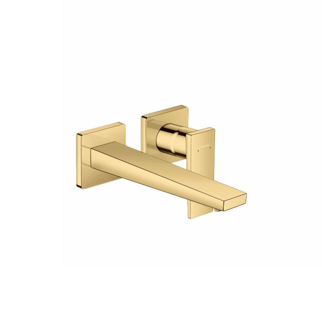 hansgrohe Metropol Wall Mounted Single Lever Basin Mixer Tap in Polished Gold Optic - 32526990