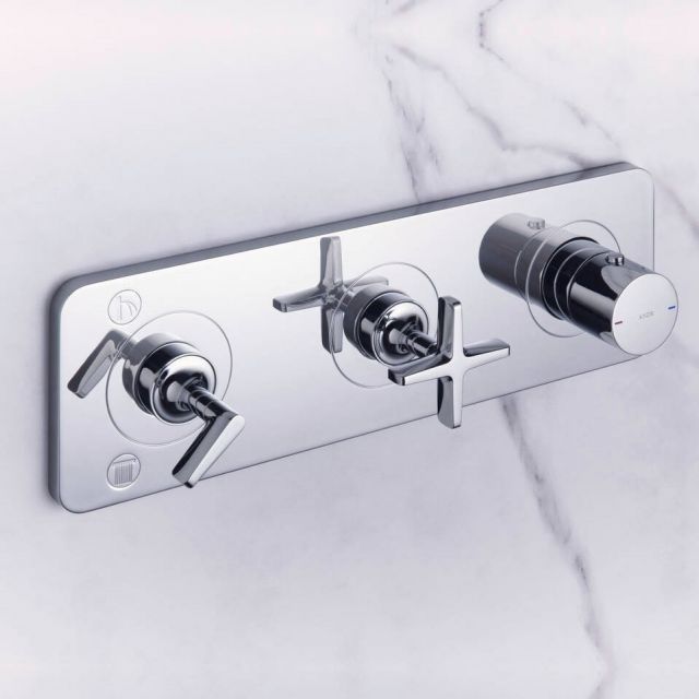 AXOR Citterio E Thermostatic Shower Finish Set with 2 Outlets - 36703000