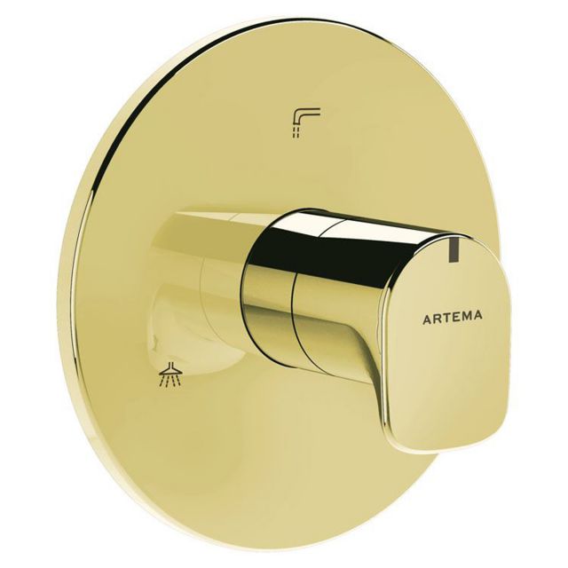 VitrA Root Round Built-In Three-Way Diverter in Gold - A4269623