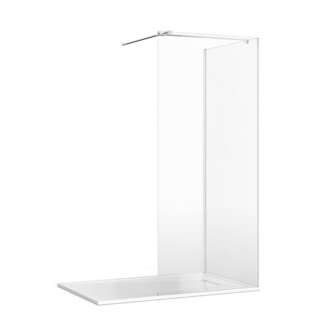 Crosswater Gallery 8 Glass Corner Shower Enclosure with T-Support in Polished Stainless Steel