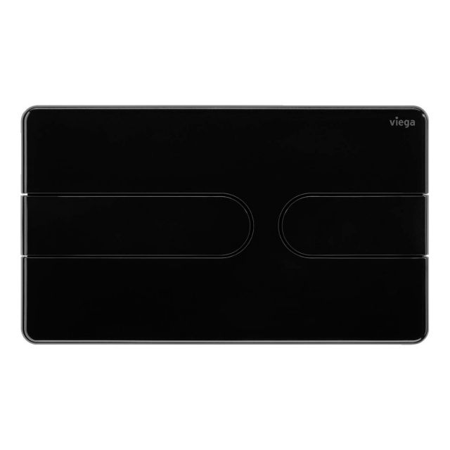 Viega Visign for Style 23 WC Flush Plate for Prevista in Polished Black - 773175