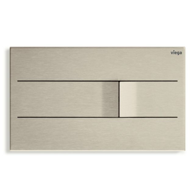 Viega Visign for More 201 WC Flush Plate for Prevista in Brushed Stainless Steel - 773526