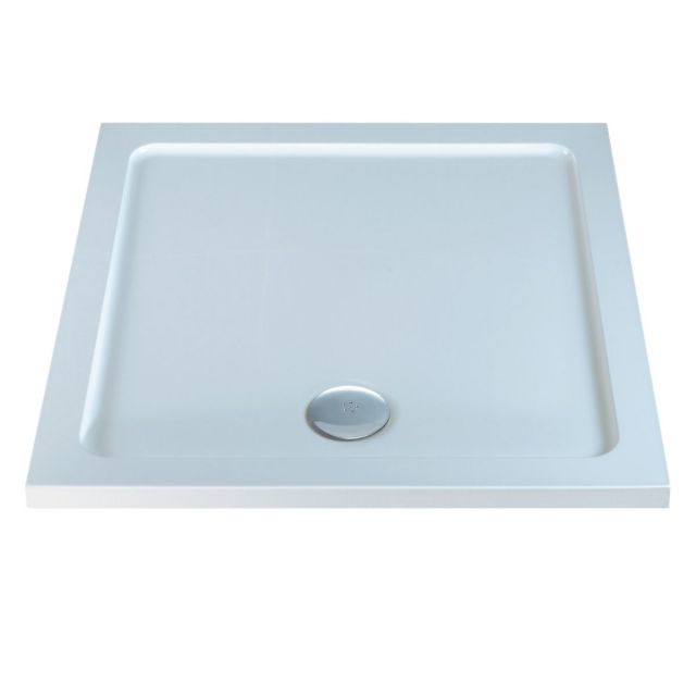 Essentials Square stone resin Shower Tray including waste - HW90