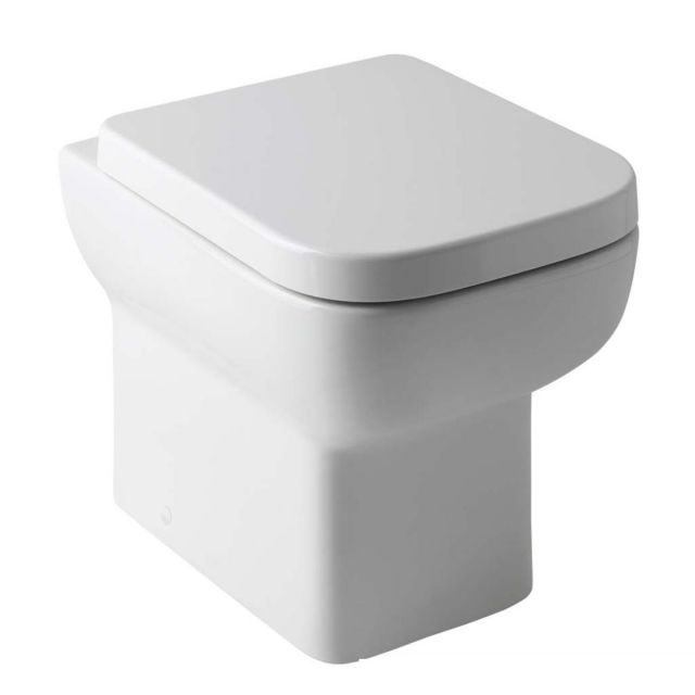 Essentials Oka Rimless Comfort Height Back to Wall Toilet