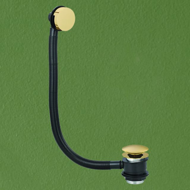 Amara Click-Clack Bath Waste with Overflow in Brushed Brass