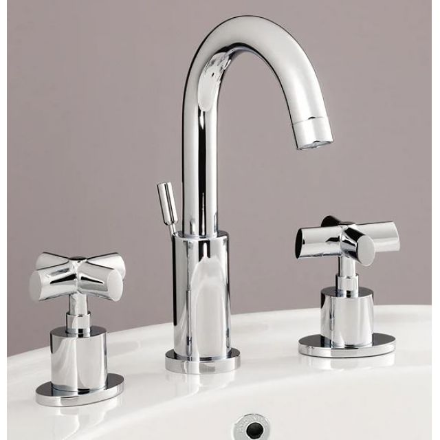 Silverdale HigHansgroherove 3 Taphole Basin Mixer with Pop Up Waste