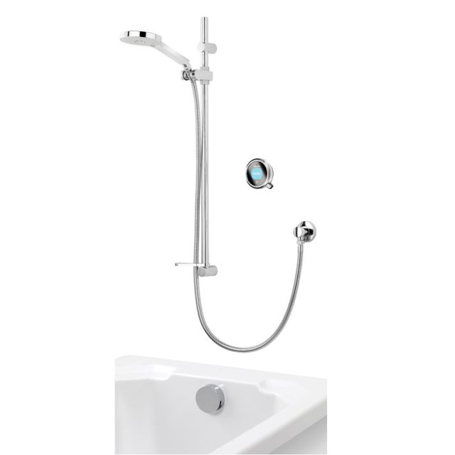 Aqualisa Q Smart Concealed Shower with Adjustable Head & Overflow Bath Filler