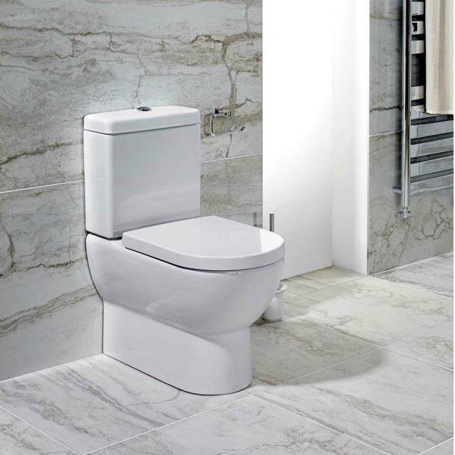 Abacus Simple Flat-to-Wall Close Coupled Toilet - VBSW-35-1510